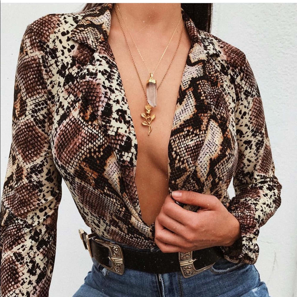 Snake print bodysuit!